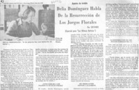 Delia Domínguez habla de la resurrección de los juegos florales