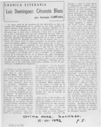 Luis Domínguez: Citroneta Blues