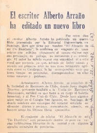 El escritor Alberto Arraño ha editado un nuevo libro.