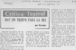 Hay un tiempo para la ira