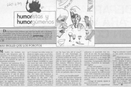 Humoristas y humorgúmenos.  [artículo]