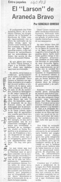 El "Larson" de Araneda Bravo  [artículo] Gonzalo Orrego.
