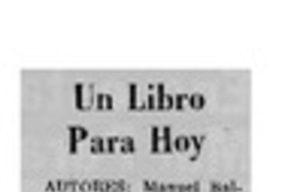 Un libro para hoy