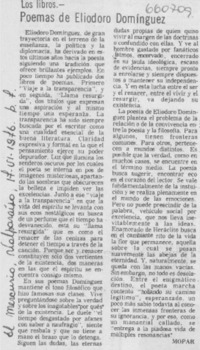 Poemas de Eliodoro Domínguez