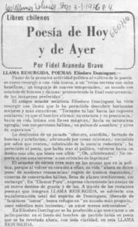 Poesía de hoy y de ayer