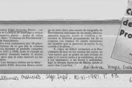 Crónicas de Providencia  [artículo] Bárbara Hayes Frabasile.