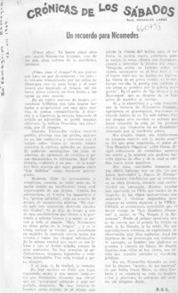 Un recuerdo para Nicomedes