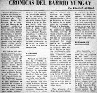 Crónicas del barrio Yungay