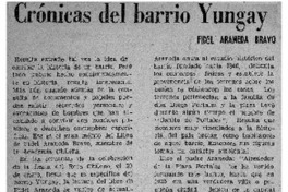 Crónicas del barrio Yungay.
