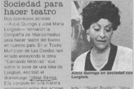 Sociedad para hacer teatro.