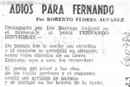 Adiós para Fernando