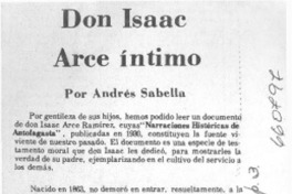 Don Isaac Arce íntimo