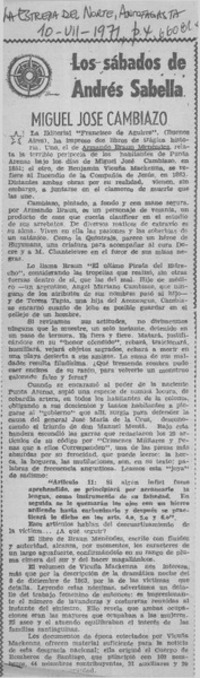 Miguel José cambiazo.