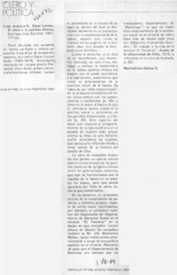 Clero y política  [artículo] Maximiliano Salinas C.