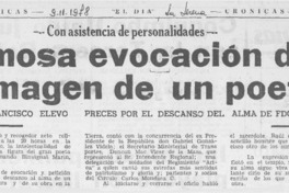 Hermosa evocación de la imagen de un poeta.