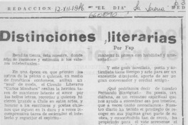 Distinciones literarias