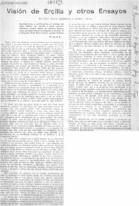 Visión de Ercilla y otros ensayos  [artículo] Raúl Silva Castro.