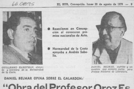 "Obra del profesor Oroz es científica y no literaria".