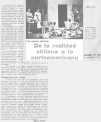 De la realidad chilena a la norteamericana.  [artículo]