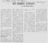 Dos grandes olvidados