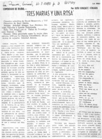 Tres Marías y una Rosa'  [artículo] Ruth González Vergara.