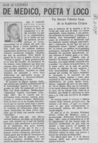 De médico, poeta y loco