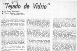 Tejado de vidrio"  [artículo] Fernando Josseau.