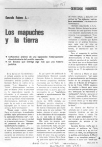 Los mapuches y la tierra.