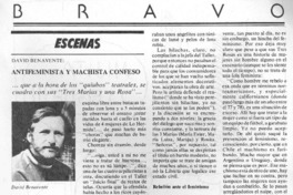 Antifeminista y machista confeso