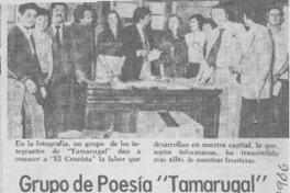 Grupo de poesía "Tamarugal" a la sombra de la creatividad.
