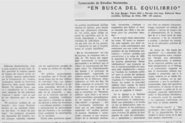 "En busca del equilibrio".