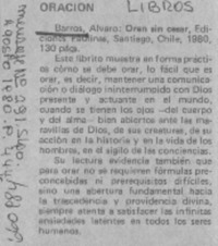 Oración.  [artículo]