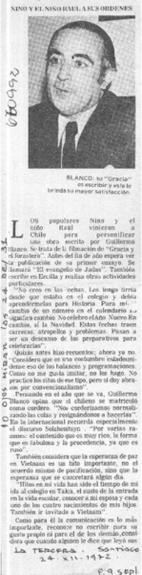 Nino y el niño Raúl a sus ordenes.  [artículo]