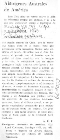 Aborígenes australes de América.  [artículo]