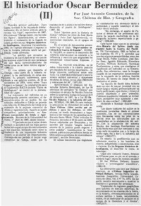 El Historiador Oscar Bermúdez (II parte)  [artículo] José Antonio González