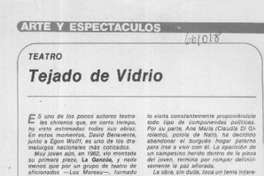 Tejado de vidrio : [comentario] [artículo] Patricia Bande.
