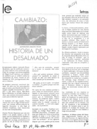 Cambiazo, historia de un desalmado.  [artículo]