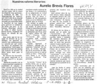 Aurelio Brevis Flores  [artículo] Carlos René Ibacache.