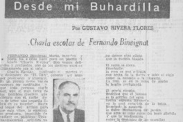 Charla escolar de Fernando Binvignat