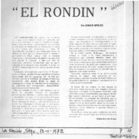 El rondín"  [artículo] Alejandro Isla Araya.