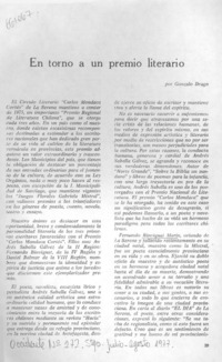 En torno a un premio literario