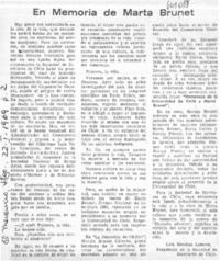 En memoria de Marta Brunet  [artículo] Luis Sánchez Latorre.