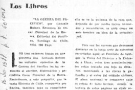 La Guerra del Pacífico  [artículo] Alberto Arraño, S. J.