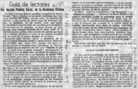 Guía de lectores  [artículo] Hernán Poblete Varas.