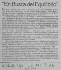 En busca del equilibrio.  [artículo]