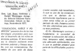 Educación, niñez y pobreza  [artículo] Pablo Marassi Linzi.