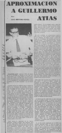 Aproximación a Guillermo Atías  [artículo] Luis Merino Reyes.