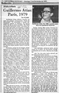 Guillermo Atías: París, 1979  [artículo] Filebo.