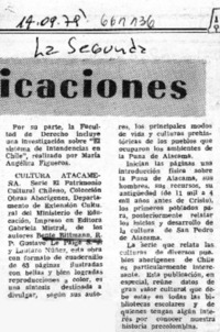 Cultura atacameña  [artículo]