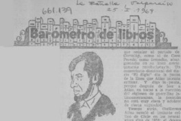 Barómetro de libros  [artículo] Claudio Solar.